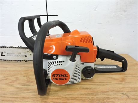 Police Auctions Canada - Stihl MS180C Gas Powered Chain Saw with Case ...