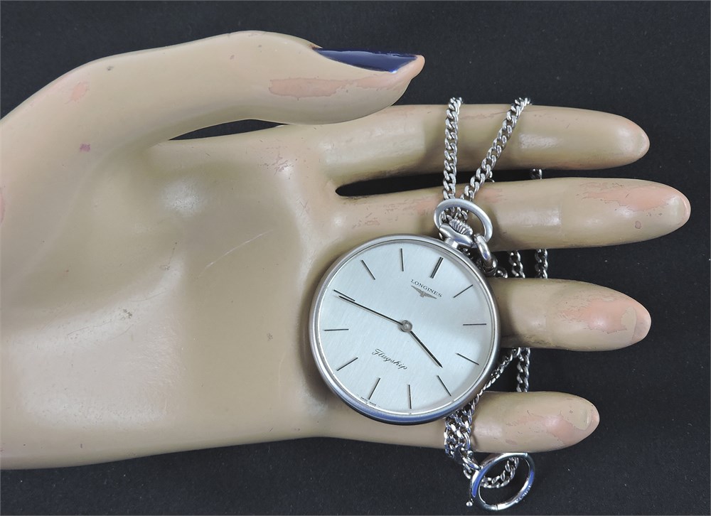 Police Auctions Canada Longines Flagship Winding Pocket Watch