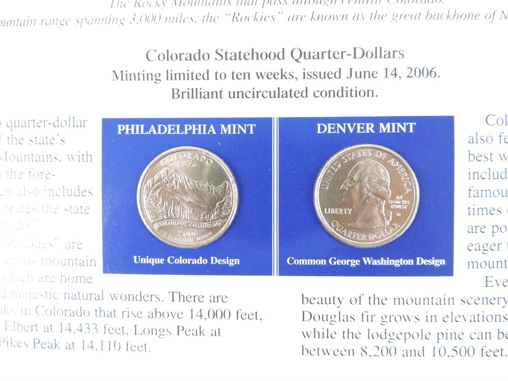 Police Auctions Canada 2 2006 U.S. State Quarters Colorado