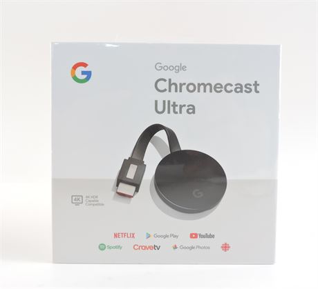 Google Chromecast Ultra 4k - (White)