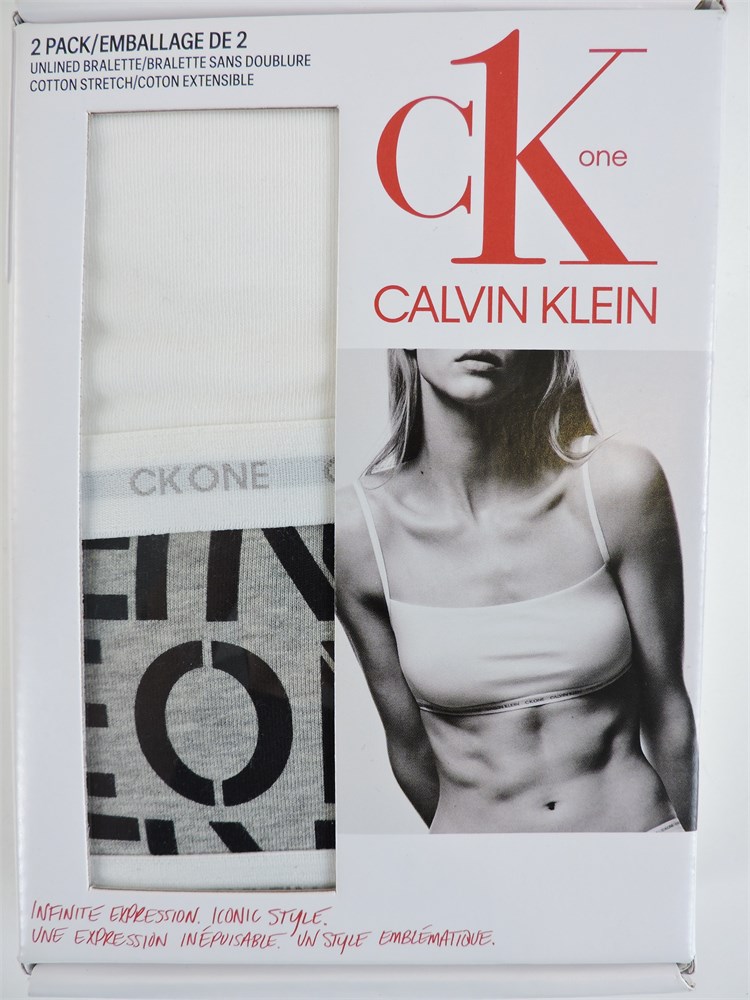 Calvin Klein, 2 Pack CK One Cotton Bralettes, Unlined Bralettes
