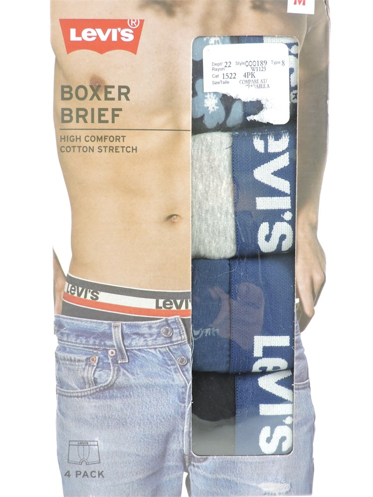 Men's Premium Cotton Boxer Briefs, Assorted 4 Pack