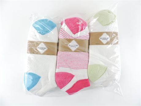 (18) Women's Socks 3-Pack x 6 Ankle Socks, Size 9-11 (265769L)