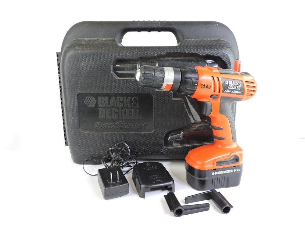 Black & Decker Firestorm Cordless Drill With Case, (2) Batteries and Charger  - Roller Auctions