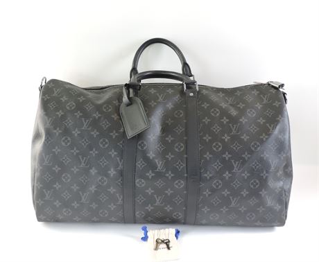 Police Auctions Canada - Louis Vuitton Keepall 55 Damier Graphite Canvas Bag  (514143L)