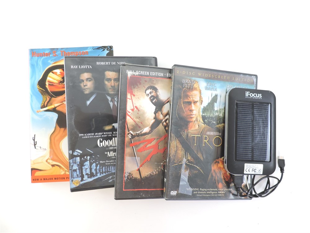 Assorted Movie DVDs, Book and Power - Police Auctions Canada