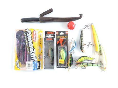 Police Auctions Canada - Assorted Fishing Tackle: Fillet  Knife/Lures/Artificial Bait/Bobber (281815H)