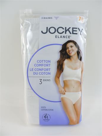 Police Auctions Canada - Women's Jockey Elance Bikini Panties, 3 Pack - Size  7/L (516925L)