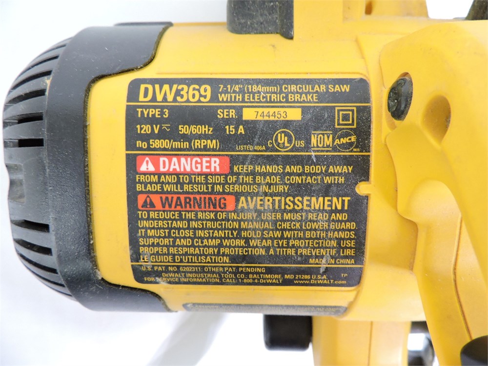 Police Auctions Canada DeWalt DW369 7 1 4