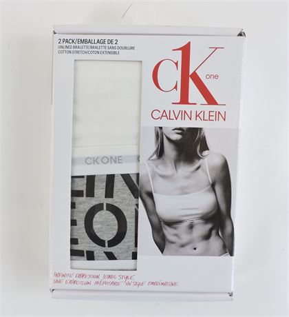 Police Auctions Canada - Women's Calvin Klein CK One Unlined Bralettes, 2  Pack - Size M (516789L)