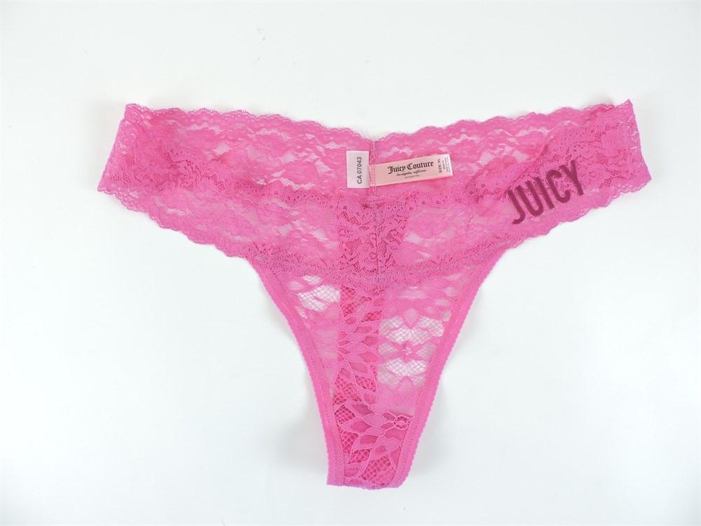 JUICY COUTURE INTIMATES 3 PACK CHEEKY BIKINI LACE PANTIES SMALL BRIGHT  COLORS
