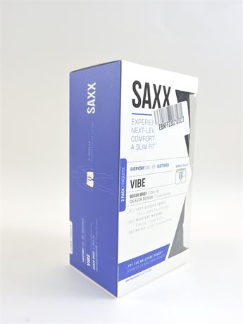 Police Auctions Canada - Men's Saxx Vibe Slim Fit Boxer Briefs, 2 Pack -  Size XL (518681L)