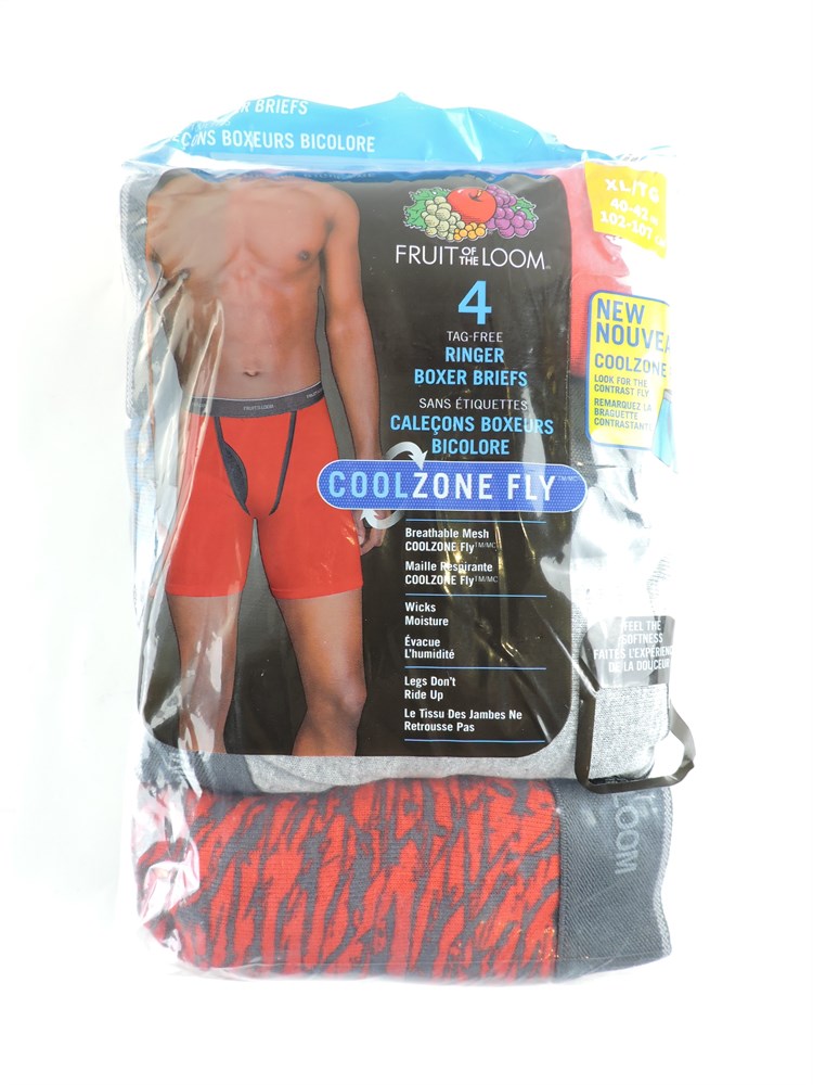 Fruit of the Loom Men's Boxer Briefs with Non-Binding Waistband