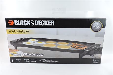 BLACK+DECKER Family-Sized Electric Griddle - Black - GD2011B