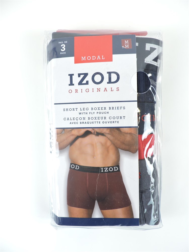 Police Auctions Canada - Men's Izod Originals Modal Short Leg Boxer Briefs,  3 Pack - Size M (278393L)