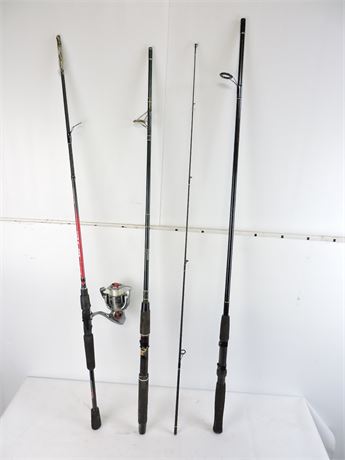 Police Auctions Canada - Lot of (4) Fishing Rods and (1) Reel:  Optix/Silstar/Vigor (278784H)