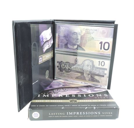 1986-2001 Canadian Uncirculated $10 Dollar Dual Series Bill Set  (282216C)