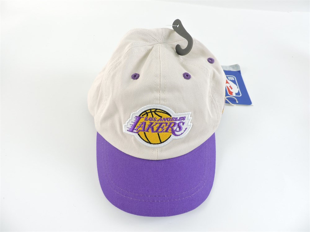 NWT NBA LOS ANGELES LAKERS ADJUSTABLE STRAP CAP HAT ADIDAS ONE SIZE FITS ALL