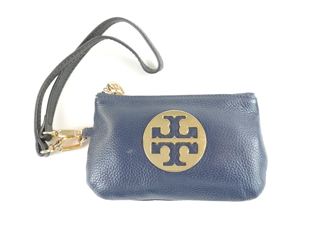 Police Auctions Canada - Women's Tory Burch Pebbled Leather Wristlet Wallet  (513036L)