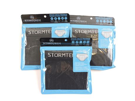 (3) Men's Stormtech Athletic Stretch Brief Underwear - Size L (266696L)