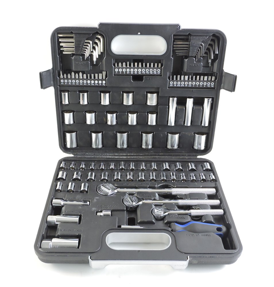 Hyper tough 107 piece 2024 socket set with ratchet handle