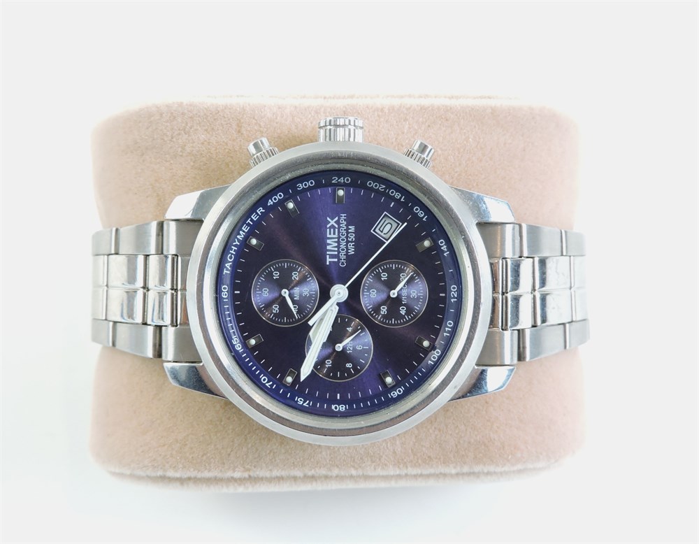 Police Auctions Canada - Timex SR927 Stainless Steel Chronograph