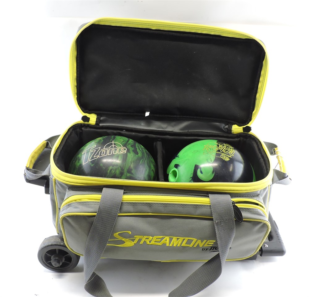 Storm Streamline 2 Ball Roller Bowling Bag- Navy/Gray/Yellow 