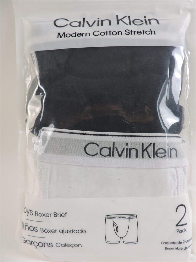 Police Auctions Canada - Boys' Calvin Klein Modern Cotton Stretch Boxer  Briefs, 2 Pack - Size L (517356L)