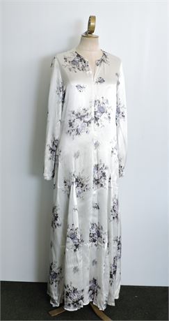 Women's Ganni Floral Satin Maxi Dress - Size 38 EU (522395L)