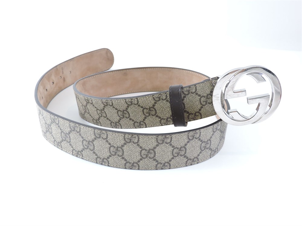 Police Auctions Canada Gucci Supreme Authentic G Buckle Belt Size 95 38 517639L