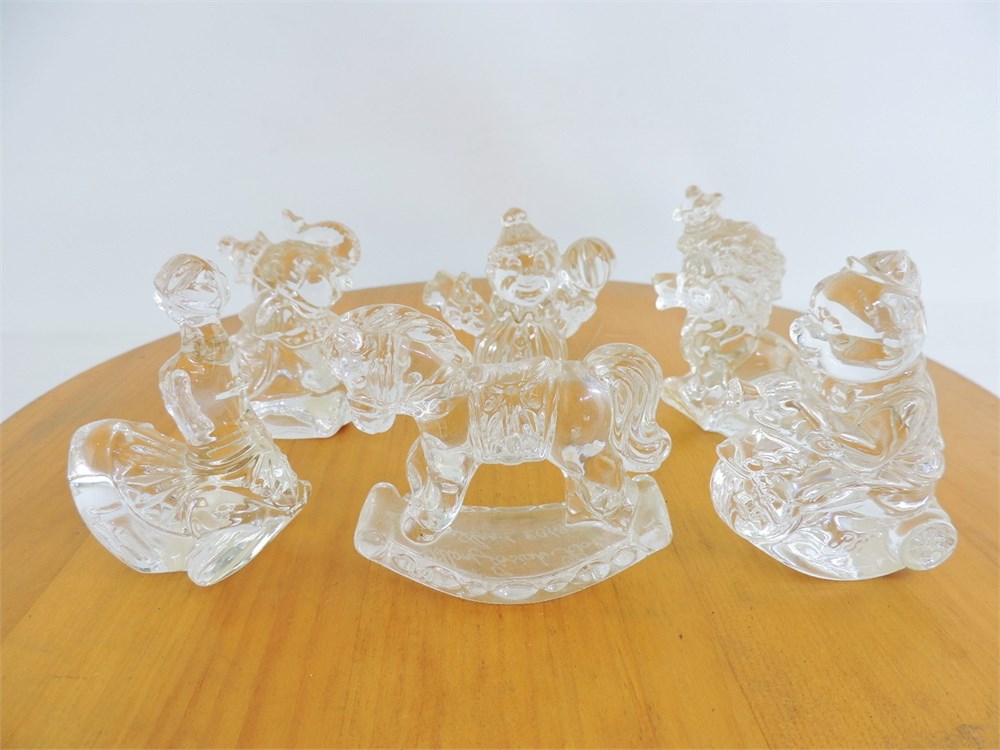Police Auctions Canada - Lot of (6) Princess House Crystal Treasures  Rocking Animal Figurines (259170H)
