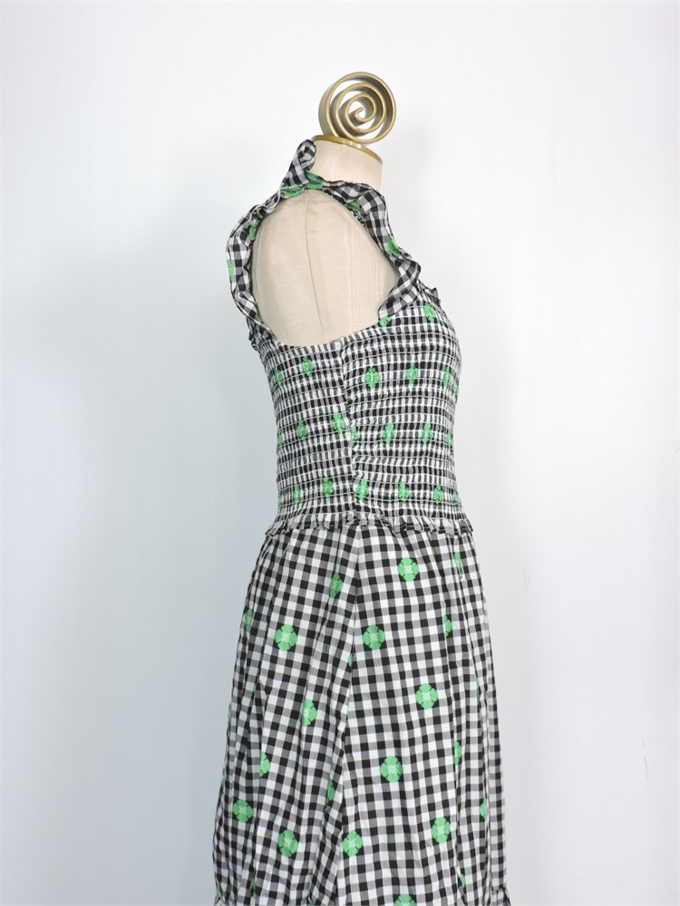 2023新春福袋 ケイトスペードGingham Gingham Smocked-bodice Gingham ...