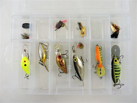 Police Auctions Canada - Duramax Tackle Box with Assorted Fishing