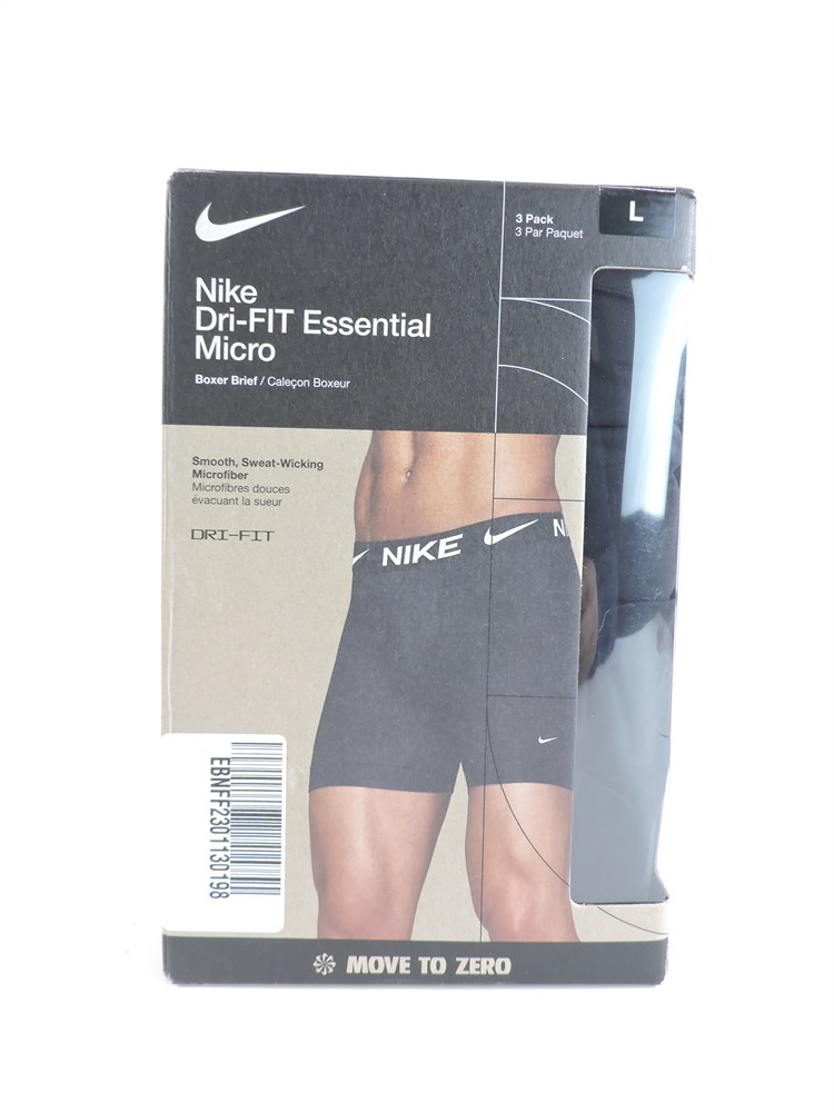 Police Auctions Canada - Men's Nike Dri-FIT Essential Micro Boxer Briefs, 3  Pack - Size L (517351L)