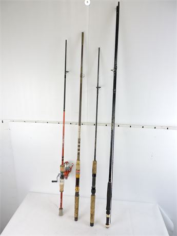 Police Auctions Canada - Lot of (4) Fishing Rods and (1) Reel: Sync/Black  Beauty/Fire Line (278783H)