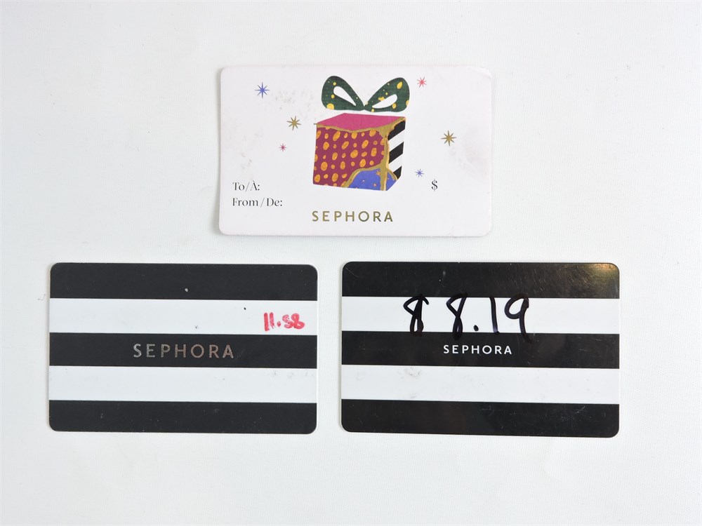 Police Auctions Canada - (3) Sephora Gift Cards: $39.77 Total (516142C)
