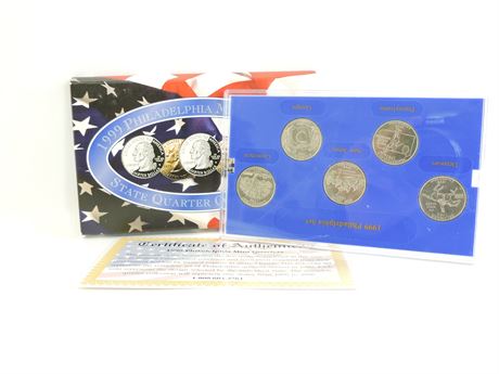 1999 Philadelphia Mint Edition 5-Piece State Quarter Coin Set  (245105C)