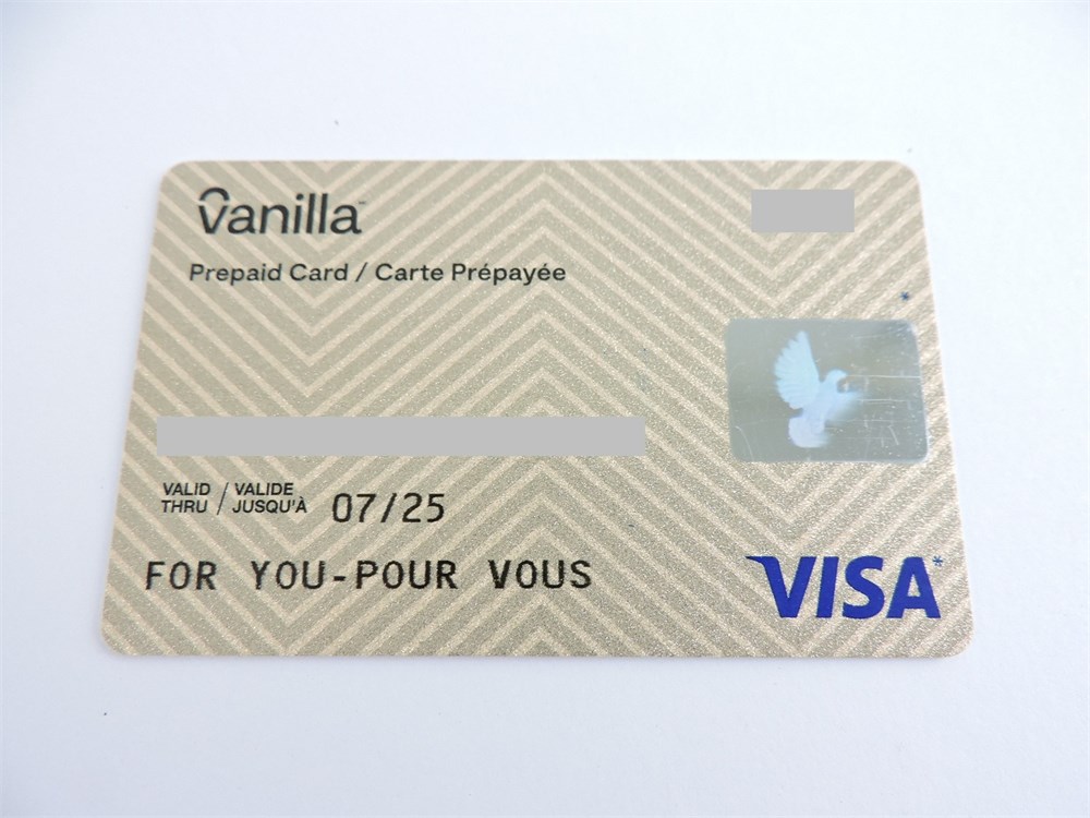 Police Auctions Canada - Vanilla Prepaid Visa Card: $50 (519452C)