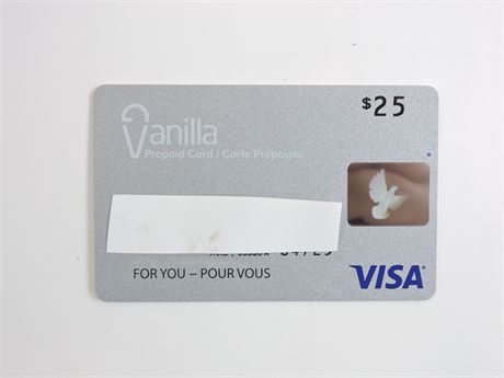 Vanilla Prepaid Visa Card: $25 (522560C)