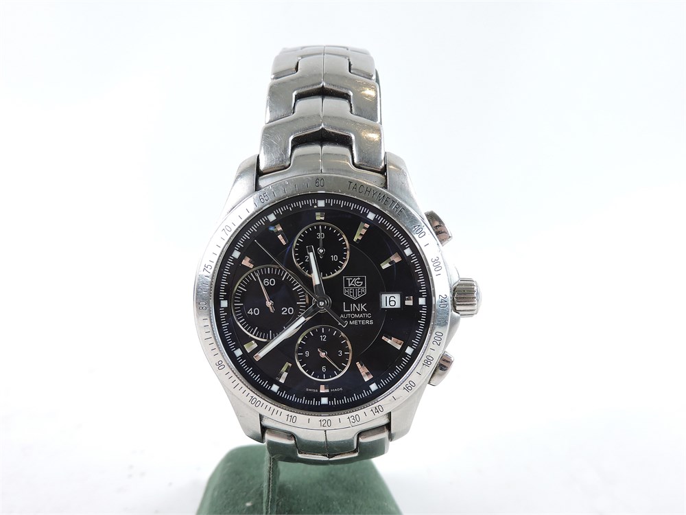 Police Auctions Canada Tag Heuer Link Calibre 16 Automatic Chronograph Wrist Watch 513321F