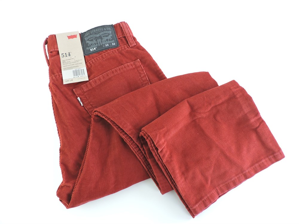Police Auctions Canada - Levi's Red 514 Corduroy Jeans - Size 33 X 32 ...