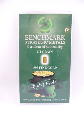 Benchmark Strategic Metals 1/4 Grain 999.9 Fine Gold Bar     (252787C)