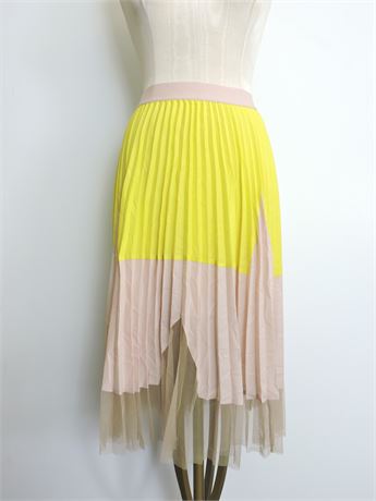 Women's BCBGMaxazria Pleated Colour Block Skirt - Size M (254348L)
