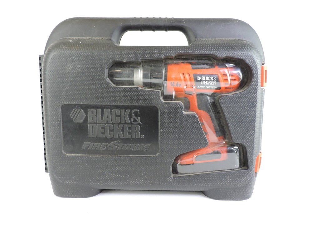 Black & Decker Firestorm Cordless Drill With Case, (2) Batteries