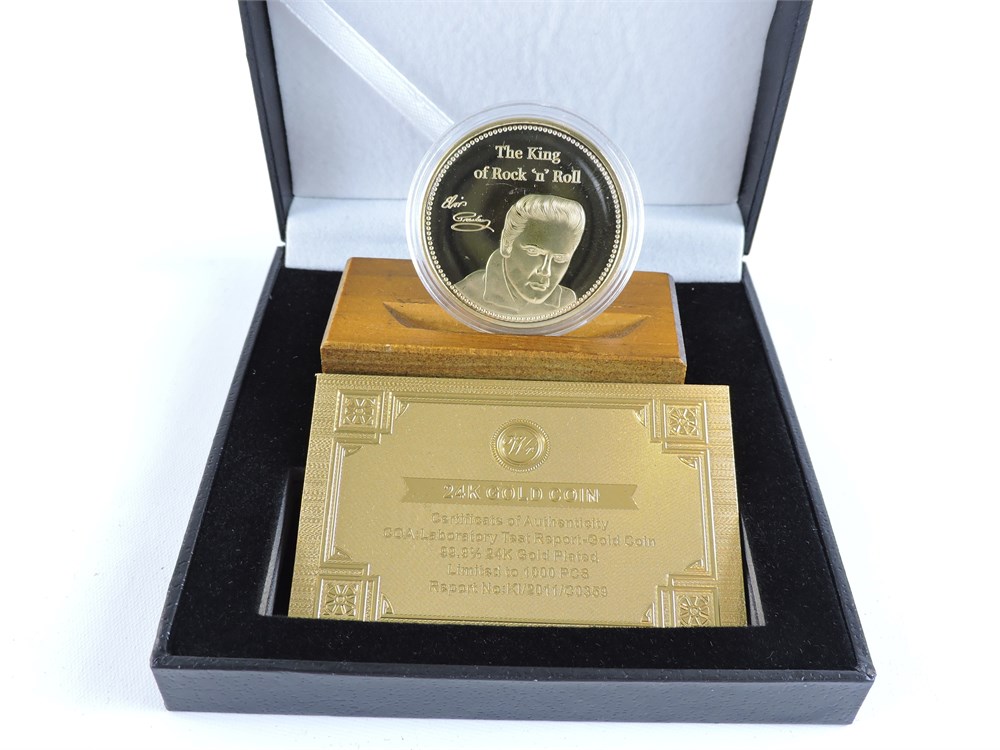 Police Auctions Canada 24K Gold Plated Elvis Presley