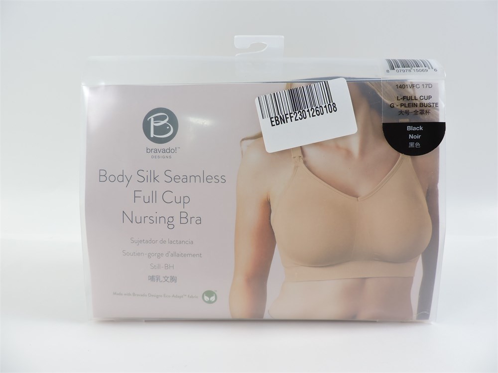 Bravado! Designs Women's Body Silk Seamless Nursing Bra - Black L