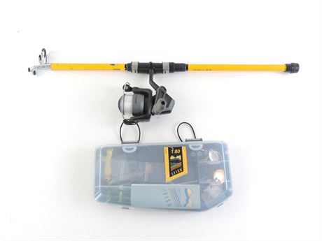 Police Auctions Canada - Decathlon UFish Caperlan Telescopic Fishing Rod w/  Reel & Accessories (261656H)
