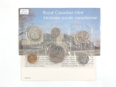 Police Auctions Canada 1977 Canadian 6 Piece Coin Set 520698C