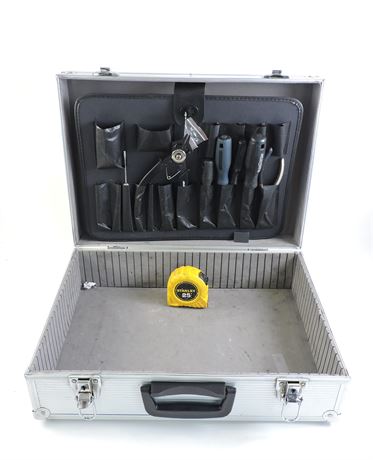 Police Auctions Canada - Plano 937014 Aluminum Tool Box with Assorted Tools  (283614A)