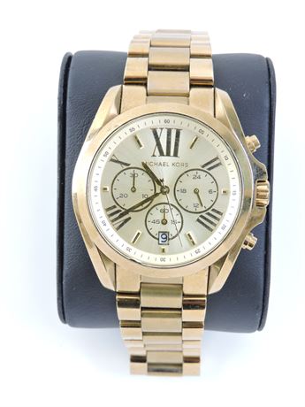 Police Auctions Canada Michael Kors MK 5605 Bradshaw Stainless Steel Wrist Watch 242205F